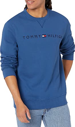 Sweater Cardigan Size M Jumper Rare! Hilfiger Denim by Tommy Hilfiger Crewneck Big Logo Blue Pullover Sweatshirt