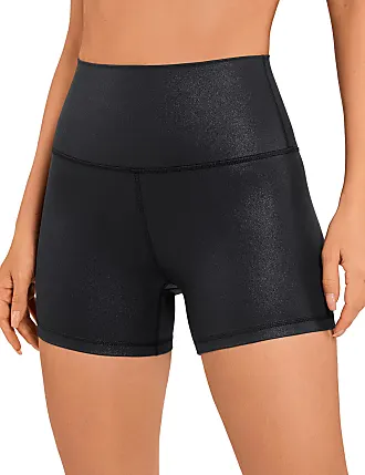 CRZ YOGA Womens Butterluxe Crossover Biker Shorts 3 Inches - Criss Cross  High Waisted Workout Yoga Shorts