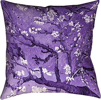 ArtVerse Katelyn Smith Faux Linen Purple Volleyball Pillow 14 x 14 