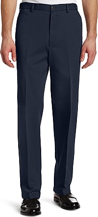 Haggar Mens Work to Weekend No Iron Flat Front Pant Reg. and Big & Tall Sizes, Dark Navy, 40W x 34L