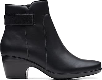Clarks Colindale Oak Black Leather ladies ankle boots 3/35.5-6/39.5 D RRP£80 