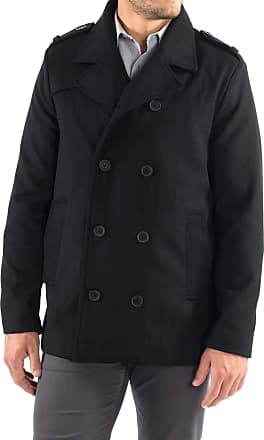 Pea Coats for Men in Black − Now: Shop at $31.52+ | Stylight