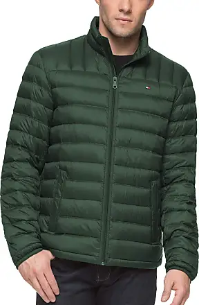 Tommy Hilfiger Men's Classic Hooded Puffer Jacket, Charcoal, Small