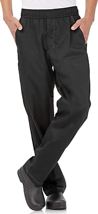 Mens Chef Uniform Set Chef Coat and Cargo Pant XXX-Large, Black Coat/Chalkstripe Cargo Pants 