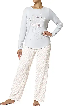 HUE Feline Fair Isle Brushed Loose Knit Pajama Set