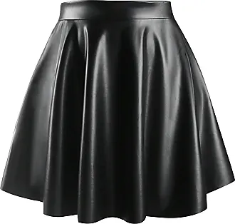 Women's J2 Love Faux Leather Back Gold Zip Mini Skater Skirt : :  Clothing, Shoes & Accessories