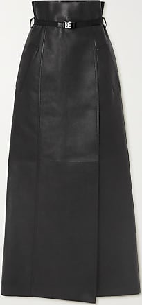 Damen Bekleidung Röcke Knielange Röcke Givenchy Rock Aus Leder Mit Cut-out Und Prägung in Schwarz 