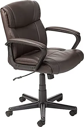   Basics Classic Puresoft PU Padded Mid-Back Office  Computer Desk Chair with Armrest, 26D x 23.75W x 42H, Black : Home &  Kitchen
