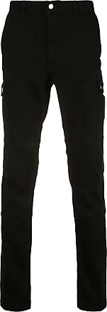 black cargo trousers slim fit