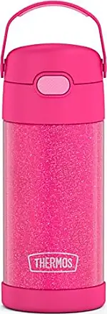 Snug Kids Water Bottle - insulated stainless steel thermos with straw  (Girls/Boys) - Pink Camo, 12oz