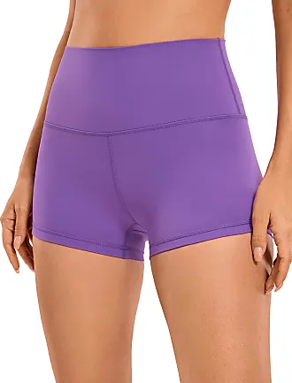 CRZ YOGA Crz Yoga Womens Butterluxe Biker Shorts 8 Inches - High Waisted  Workout Running Volleyball Spandex Yoga Shorts Deep Purple Small