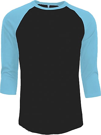 Men's leggero XS-2XL manica a 3/4 Stile Baseball Jersey T-shirt Colorblock 