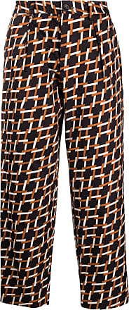 Pierre-Louis Mascia Aloe geometric-print silk shorts - Brown