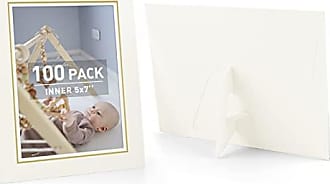 Golden State Art, Pack Of 25, 4X6 Paper Picture Frames With Easel, Paper  Photo Frame Cards, Diy Cardboard Photo Frame (Ivory With Gold Lining)