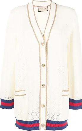 Gucci Kids GG perforated cotton cardigan - White