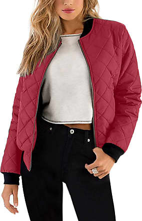 Zeagoo Women's Bomber Jacket Casual Coat Zip Up Outerwear Windbreaker with  Pockets S-XXL at  Women's Coats Shop