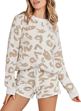 MEROKEETY Womens Fuzzy Fleece Long Sleeve 2 Piece Loungewear Outfits  Sweater Pants Pajama Sets