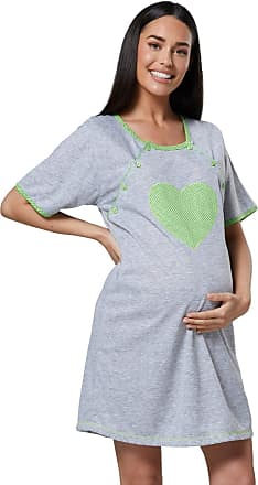 Womens Labor Delivery Hospital Gown Breastfeeding Maternity Khaki, US 8/10, M Happy Mama 097p 