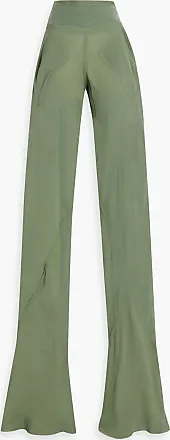 RICK OWENS Zip-detailed iridescent leather-blend leggings