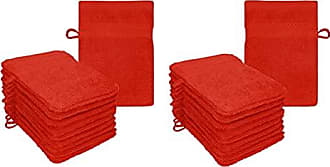 Waschhandschuhe Framsohn frottier Größe 16 x 21 cm dunkel Rot 