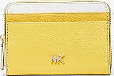 michael kors small color block pebbled leather wallet