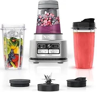 Ninja Personal Blender for Shakes, Smoothies, Food Prep, and Frozen  Blending with 700-Watt Base and (2) 16-Ounce Cups with Spout Lids (QB3000SS)