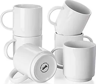 Sweese Porcelain Coffee Mugs - 16 Ounce - Set of 6, Cups for Latte