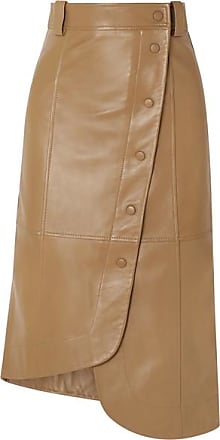 ganni leather wrap skirt