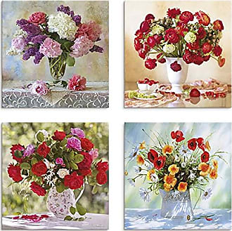 Artland Leinwandbilder Bilder 4 Teilig Set viele Größen Wellness Zen Blumen K3ED