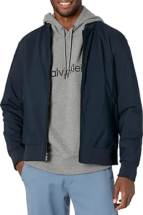 Calvin Klein bonded ripstop jacket in dark blue, IetpShops, Balenciaga  Philipp Plein hooded sports jacket