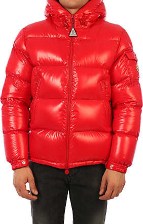 Red Moncler Quilted Jackets for Men 