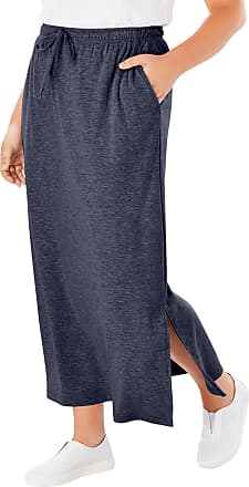 CYZFZJP Womens Elastic Waist A-Line Skirts Hip Slim Long Loose Sheds Split Skirts Large Size Knitted Skirts 