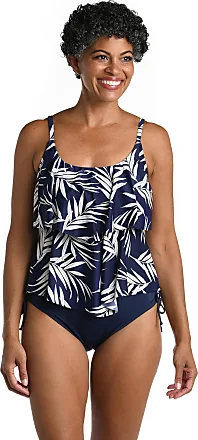 Coastal Palm Triple Tiered Tankini Top (Plus Size) – MAXINE OF HOLLYWOOD