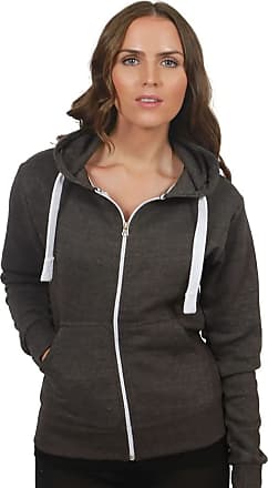 Rikay Hoodie Womens Ladies Sweatshirt Jacket Plain Long Sleeves Pullover Hooded Sweat Casual Cotton Coat Outwear S-5XL 