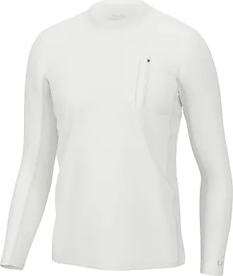 Huk Men's Icon X French Vanilla Small Short Sleeve Performance Fishing Shirt  