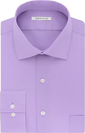 Color Grappa/Purple Van Heusen Mens Flex Collar Regular-Fit Dress Shirt,17 34/35 