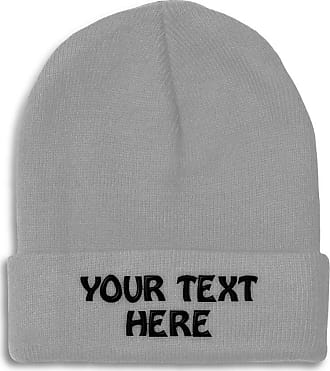 Winter Hat Beanie for Men & Women Custom Personalized Text Acrylic Skull Cap Hat 
