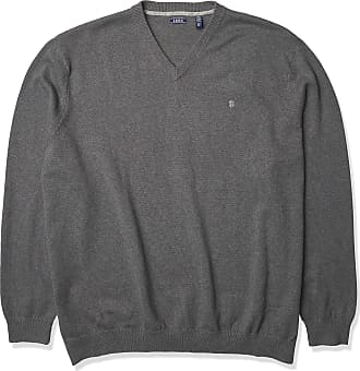 Izod Mens Big and Tall Premium Essentials Solid V-Neck 12 Gauge Sweater Vest