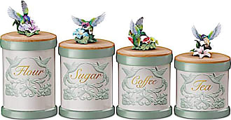 Bradford Farmhouse Style Sugar Coffee Flour Tea Ceramic Kitchen Canister Set