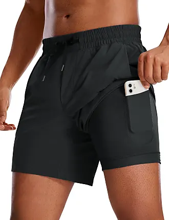 CRZ YOGA Men's Linerless Workout Shorts - 5'' Lightweight Quick Dry Running  Sports Athletic Gym Shorts with Pockets Black Small at  Men's  Clothing store