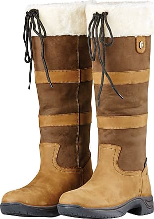 Chocolate Adults 6 Dublin Husk II Womens Tall Leather Country Boot 