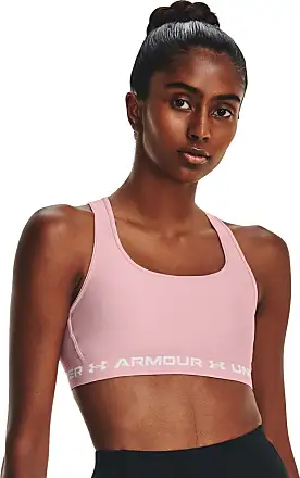 Under Armour Mid Crossback 3X Medium Support Sports Bra Womens Pink Print  NEW 