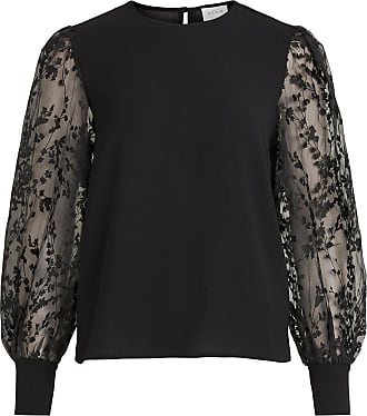 Amisu Kanten blouse zwart volledige print elegant Mode Blouses Kanten blouses 