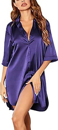 Chemise nuit manches longues Electra violet Pyjamas Chemises de nuit Lisca en coloris Violet Femme Vêtements Vêtements de nuit Nuisettes et chemises de nuit 