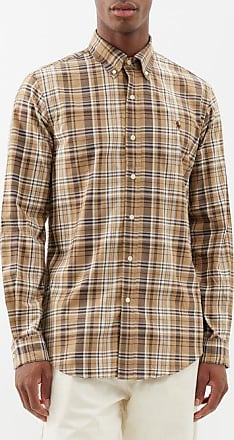 Polo Ralph Lauren Big Tall Brushed Flannel Long Sleeve Woven Shirt, Mens, XLT, Royal/White Multi