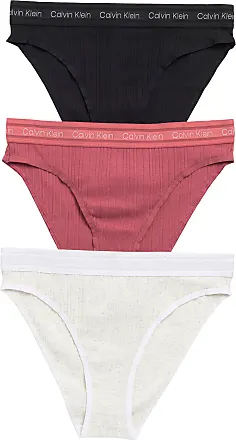 Calvin Klein Women's Bikini Carousel Logo Cotton Underwear 3 Pack - Bl