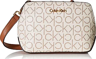  Calvin Klein Reyna Crossbody, Almond/Taupe/Bloodstone Logo :  Clothing, Shoes & Jewelry