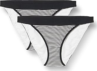 Iris & Lilly Women's Cotton Thong Underwear Pack of 2 