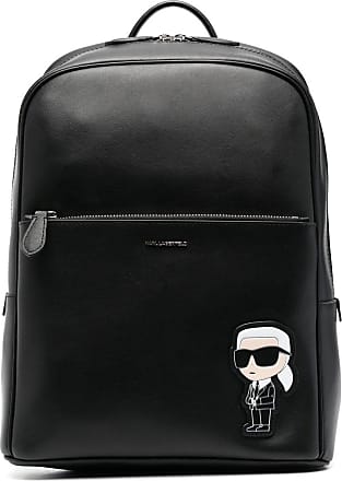 Karl Lagerfeld Logo Zip Backpack in Brown