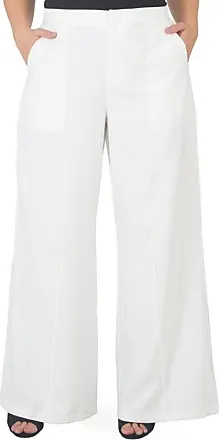 High Waist Wide Leg Pants in White